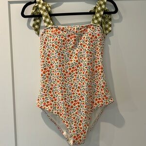 NEW Strawberry and plaid cheeky swimsuit